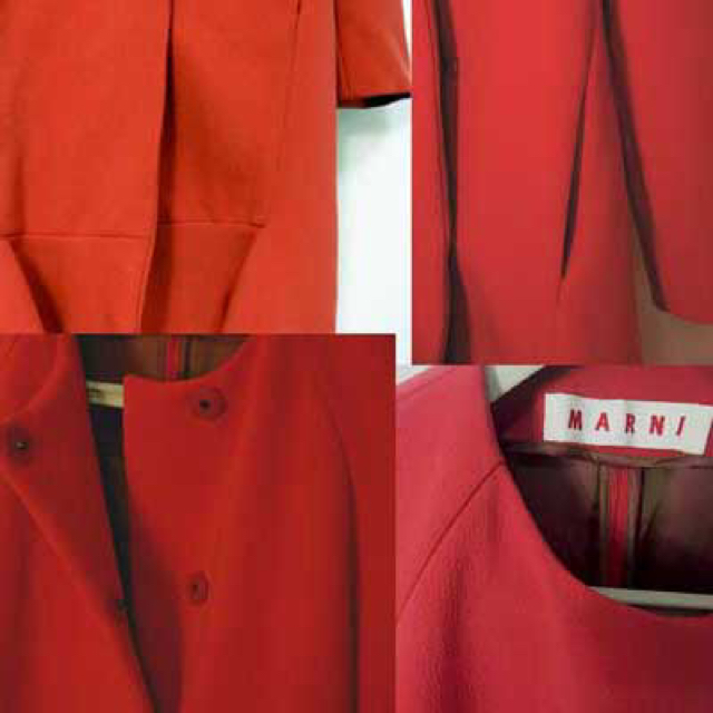 Marni by seattle's shop｜マルニならラクマ - MARNIのオレンジレッド色のコートの通販 最新品低価