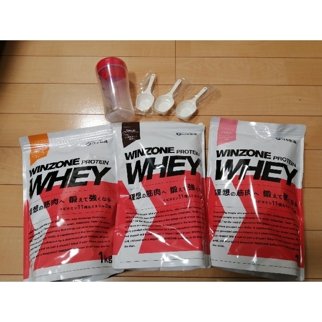 WINZONE PROTEIN WHEY 3袋セット シェイカー付 ウィンゾーンの通販 by ...