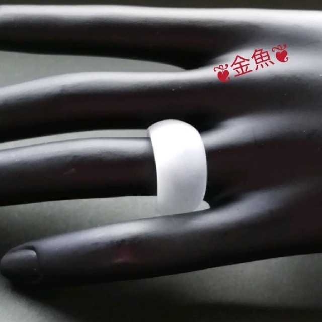 フロストクオーツ（淡雪水晶）・フロスティクオーツの指輪・リング・守護・13号・3 メンズのアクセサリー(リング(指輪))の商品写真