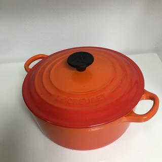 ルクルーゼ(LE CREUSET)のル・クルーゼ　オレンジ　両手鍋(鍋/フライパン)