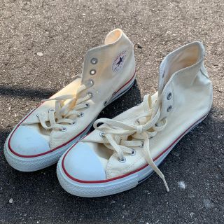 コンバース(CONVERSE)の【美品】コンバース＊キャンバス＊白＊27センチ(スニーカー)