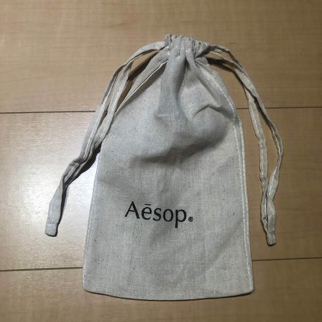 Aesop(イソップ)の未使用/Aesop イソップ 巾着 コスメポーチ エコバッグ  麻 ナチュラル レディースのバッグ(ショップ袋)の商品写真