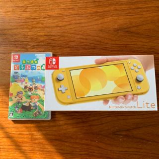 ニンテンドースイッチ(Nintendo Switch)の【新品】Nintendo Switch Lite イエロー どうぶつの森セット(家庭用ゲーム機本体)