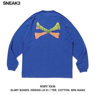 ダブルタップス(W)taps)のWTAPS MIN-NANO SLIMY BONES XLサイズ  BLUE(Tシャツ/カットソー(七分/長袖))