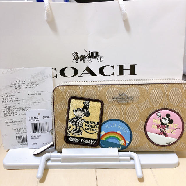 新品】COACH コーチ 長財布 ミニーマウス ディズニー限定コラボ 2020年のクリスマス