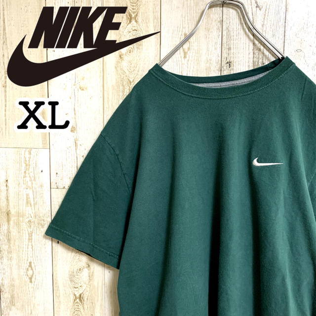 NIKE(ナイキ)の【NIKE】ワンポイントスウォッシュロゴ刺繍 Tシャツ 人気のグリーン メンズのトップス(Tシャツ/カットソー(半袖/袖なし))の商品写真
