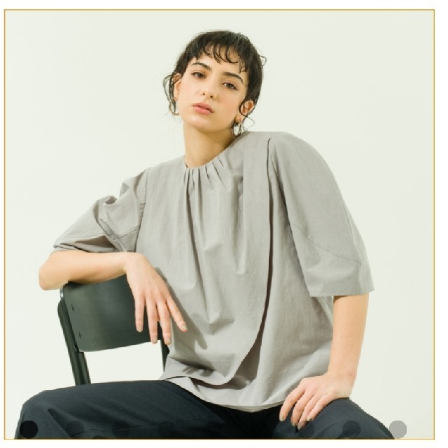YONFAdouble detail blouse（gray）新品未使用品