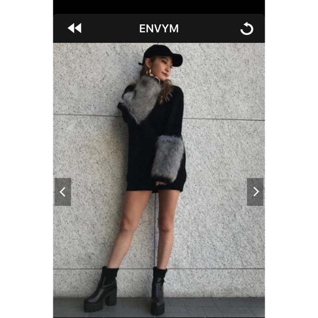 ENVYM(アンビー)のニットワンピース ENVYM レディースのワンピース(ミニワンピース)の商品写真