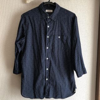 メンズ　7部袖　ドット柄シャツ(シャツ)