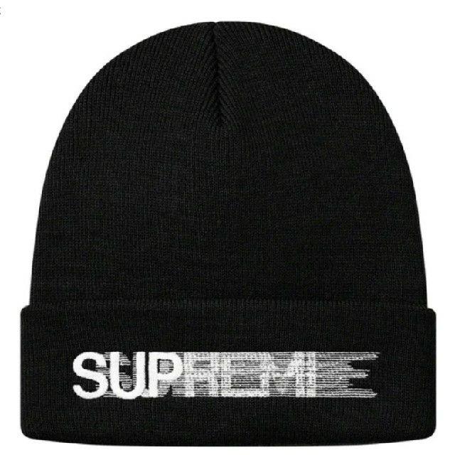 メンズブラック Supreme Motion Logo Beanie モーションロゴ