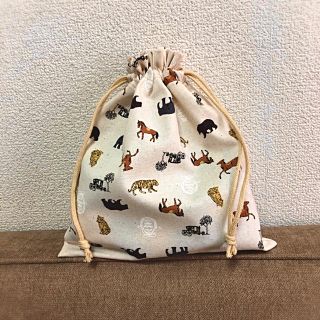 動物柄巾着【ハンドメイド】(ポーチ)