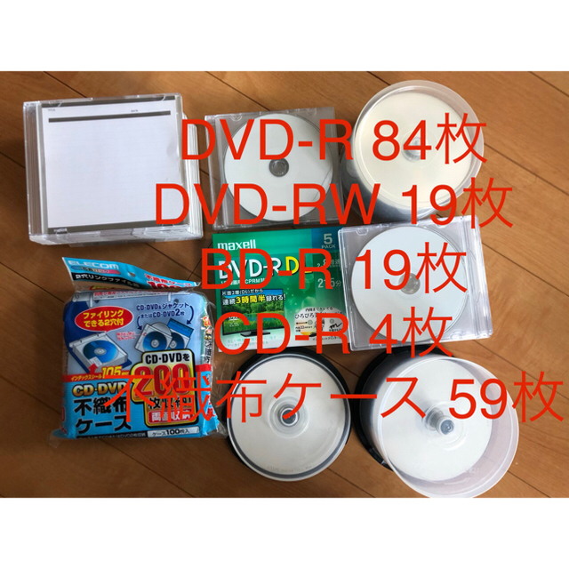 DVD-R、DVD-RW、BD-R、CD-R