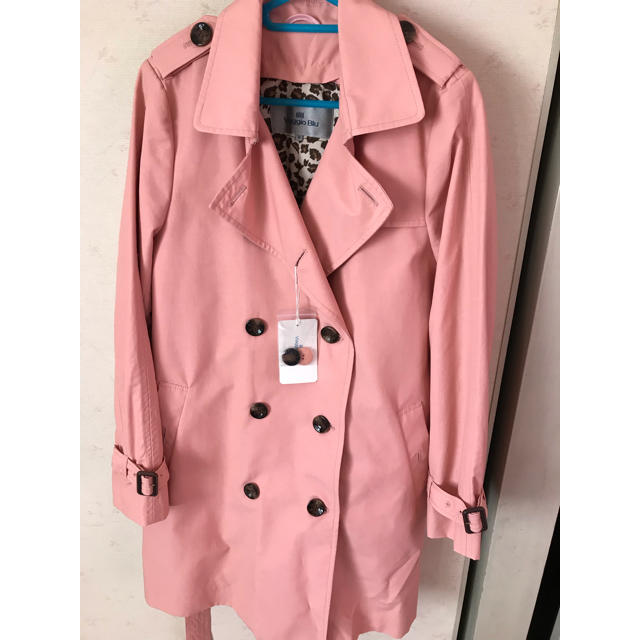 VIAGGIO BLU(ビアッジョブルー)のビアッジョブルートレンチコート　ピンク レディースのジャケット/アウター(トレンチコート)の商品写真