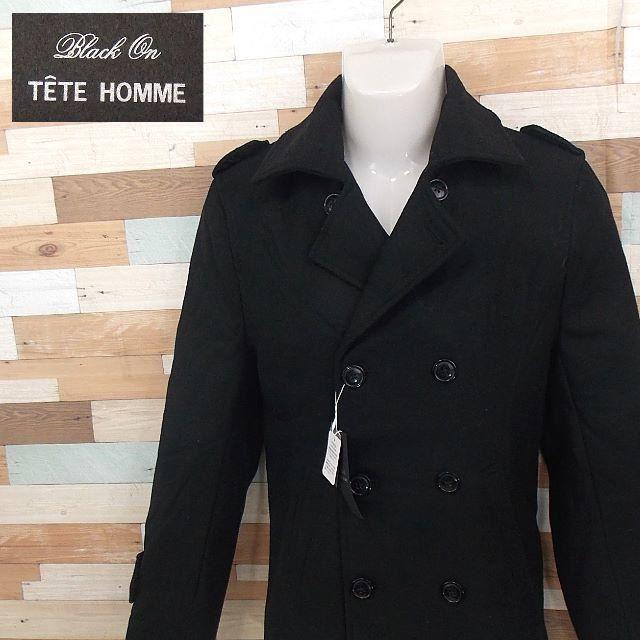 TETE HOMME(テットオム)の【TETE HOMME】 美品 タグ付き テットオム ピーコート Pコート M メンズのジャケット/アウター(ピーコート)の商品写真