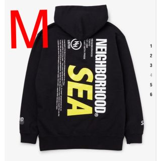 ネイバーフッド(NEIGHBORHOOD)のneighborhood × wind and sea パーカー　黒　M(パーカー)