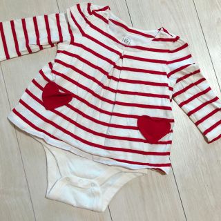 ベビーギャップ(babyGAP)のボーダー　ロンパース　gap (ロンパース)