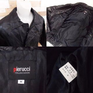 pierucci】 極美品 ピエルッチ レザージャケット 羊革 サイズMの通販