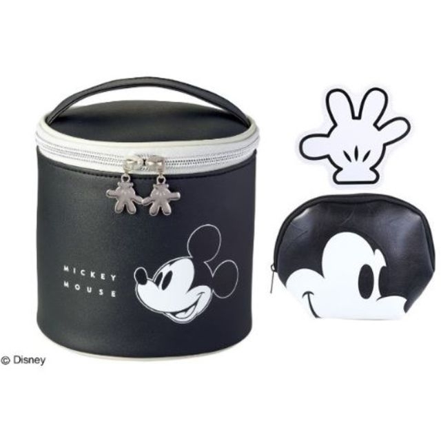 Disney(ディズニー)の付録　ミッキー　筒型ポーチ + フェイス&手形ポーチ エンタメ/ホビーの雑誌(ファッション)の商品写真