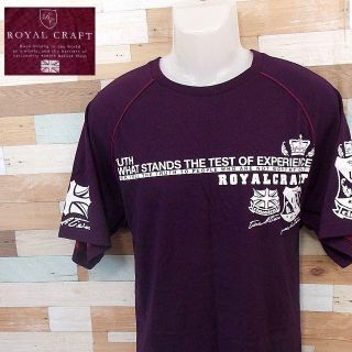 【ROYAL CRAFT】 美品 ロイヤルクラフト 半袖パープルデザインT 3L(Tシャツ/カットソー(半袖/袖なし))