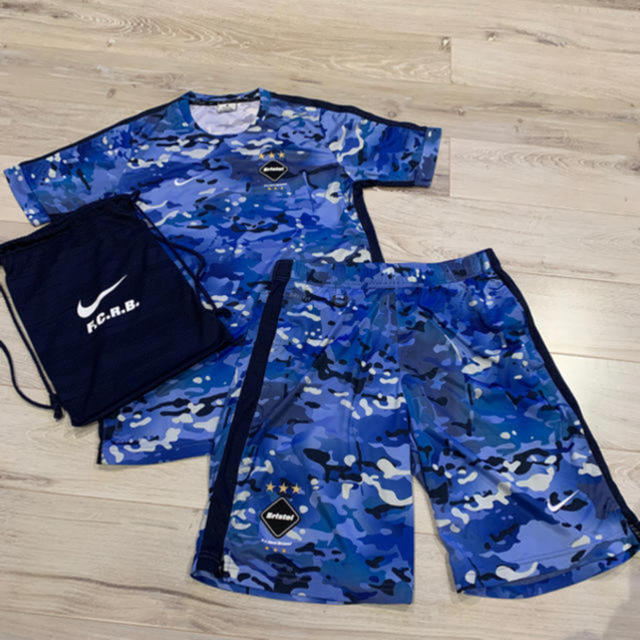 希少】Nike F.C.R.B. ブリストル迷彩半袖セットアップ