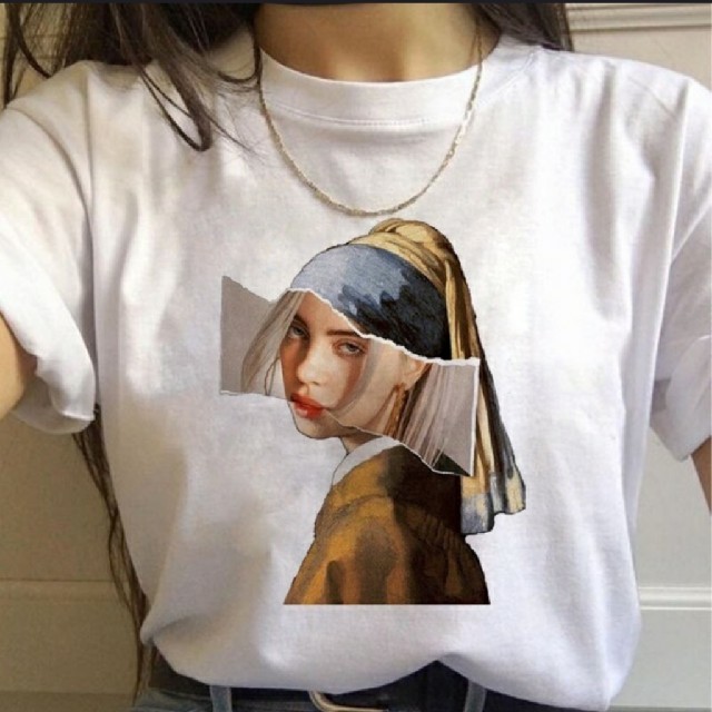 Bershka - billie eilish ビリー・アイリッシュxフェルメール Tシャツ