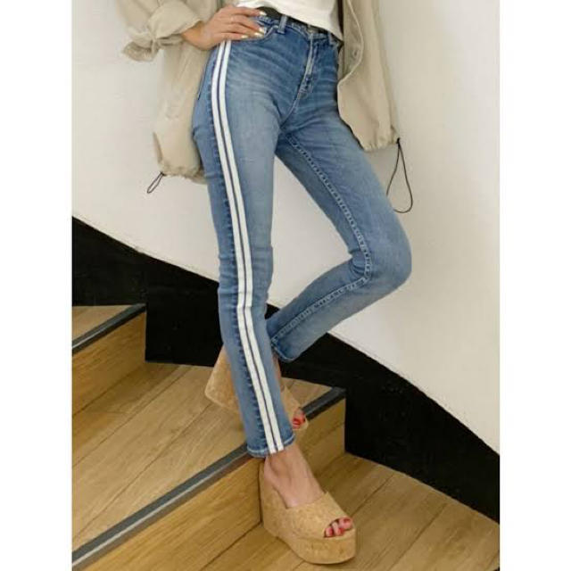 GYDA MWサイドラインスキニー デニムパンツ レディース パンツ
