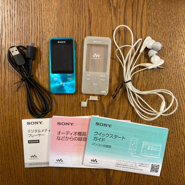 WALKMAN(ウォークマン)のソニー　ウォークマン　NW-S14 ブルー スマホ/家電/カメラのオーディオ機器(ポータブルプレーヤー)の商品写真