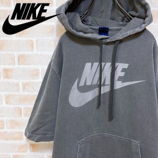 ナイキ(NIKE)の【激レア‼︎】NIKE◎スウォッシュロゴ グレー 90s 半袖パーカー(パーカー)