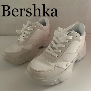 【新品!!】Bershka ベロクロハイカットスニーカー 27cm 白