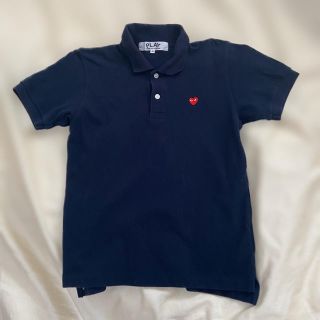 コムデギャルソン(COMME des GARCONS)の美品　PLAY COMME des GARCONS 半袖ポロシャツ エンブレム小(ポロシャツ)