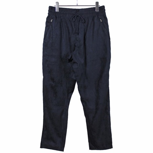 COLORNAVYYANTOR suede jersey pants navy