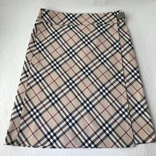 バーバリーブルーレーベル(BURBERRY BLUE LABEL)の美品  BURBERRY バーバリー BLUE LABEL  巻きスカート(ひざ丈スカート)