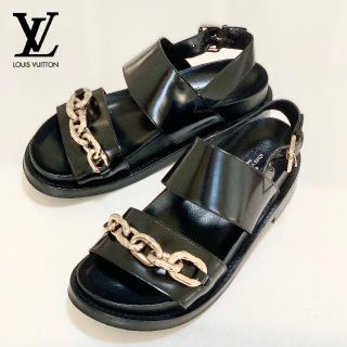 ルイヴィトン(LOUIS VUITTON)の905 美品 ルイヴィトン サムライライン チェーン サンダル(サンダル)