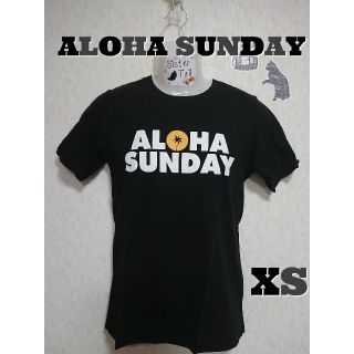 ロンハーマン(Ron Herman)の【XS】ALOHA SUNDAY ロゴ🌴Tシャツ（ブラック）   (Tシャツ/カットソー(半袖/袖なし))