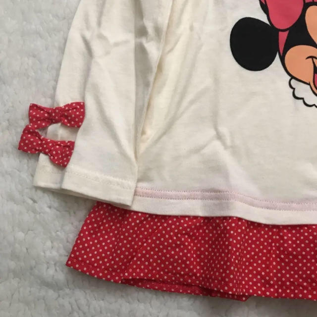 Disney(ディズニー)の新品 ディズニー ミニー 長袖カットソー ロンT  Tシャツ キッズ 100 キッズ/ベビー/マタニティのキッズ服女の子用(90cm~)(Tシャツ/カットソー)の商品写真