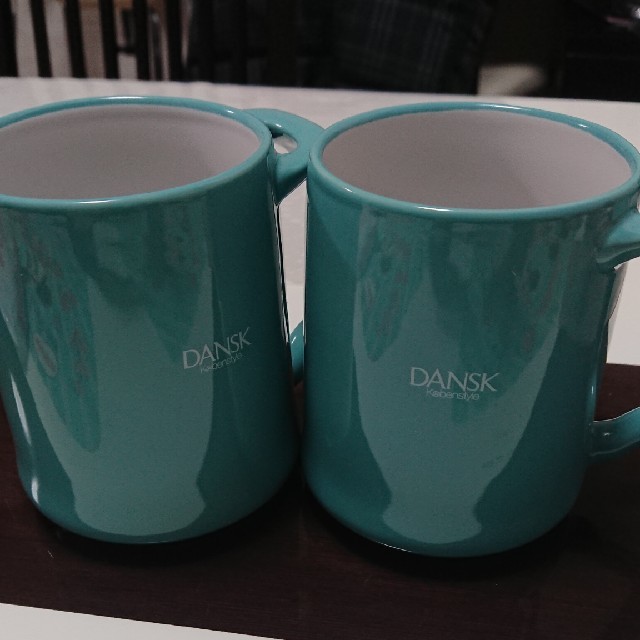 DANSK(ダンスク)のペアカップ マグカップ ダンスク グリーン インテリア/住まい/日用品のキッチン/食器(グラス/カップ)の商品写真