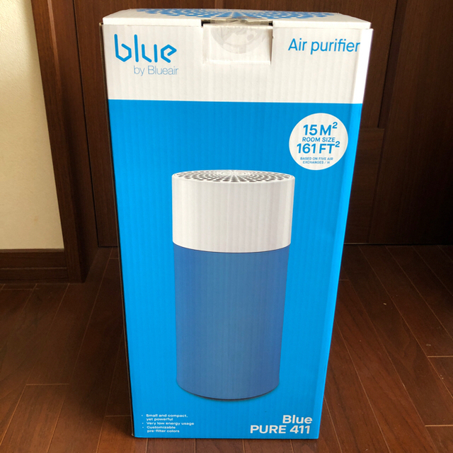 以下のとおり適用床面積【新品】ブルーエア空気清浄機 Blue Pure 411GR （替フィルター付）