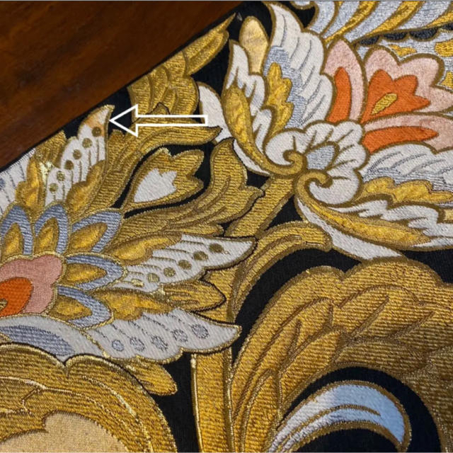 ◼︎42◼︎豪華な金糸の帯 テーブルランナー(160cm)【帯リメイク ◼︎42◼︎豪華な金糸の帯 テーブルランナー(160cm)【帯リメイク