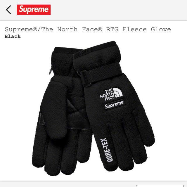 Supreme(シュプリーム)の Supreme The North Face RTG Fleece Glove メンズのファッション小物(手袋)の商品写真