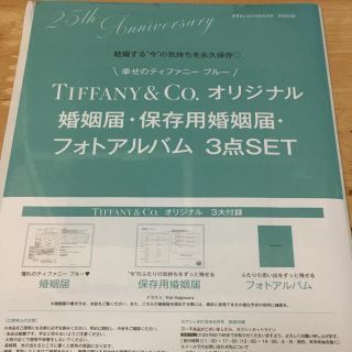 ティファニー(Tiffany & Co.)のティファニー婚姻届　3点セット(結婚/出産/子育て)