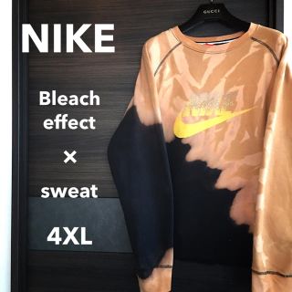 ナイキ(NIKE)の【専用取置中】NIKEスウェット ビッグロゴ×ブリーチエフェクト【希少4XL】(スウェット)