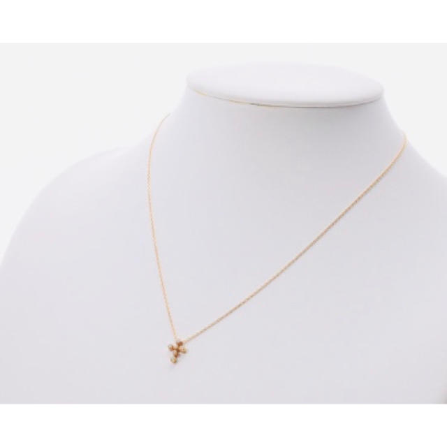 スタージュエリー クロス ネックレス K18 ダイヤ 0.10ct スタージュエリー クロス ネックレス K18 ダイヤ 0.10ct