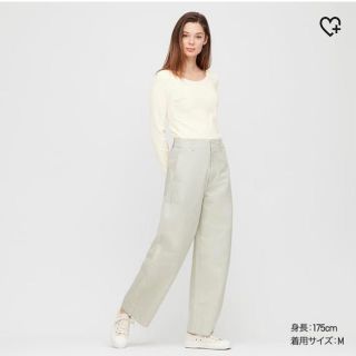 ユニクロ(UNIQLO)のリブラウンドネックT 01(カットソー(長袖/七分))