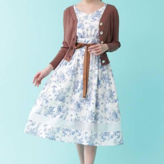 ジルバイジルスチュアート(JILL by JILLSTUART)のJILL by JILLSTUART モノカラーフローラルワンピース(ひざ丈ワンピース)