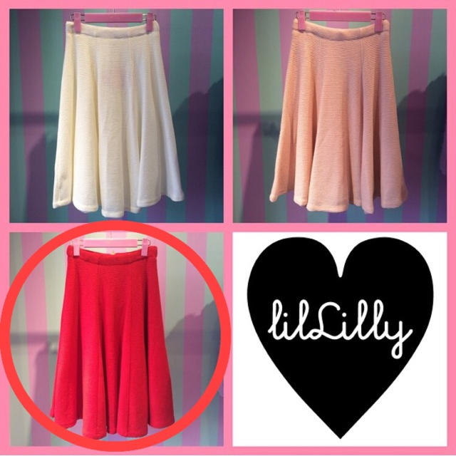 lilLilly(リルリリー)のlilLilly♡ニットスカート レディースのスカート(ひざ丈スカート)の商品写真