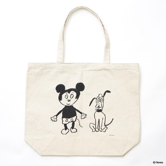 Disney(ディズニー)のトート大 ミッキー＆プルート /塩川いづみ/ディズニーアートコレクション レディースのバッグ(トートバッグ)の商品写真
