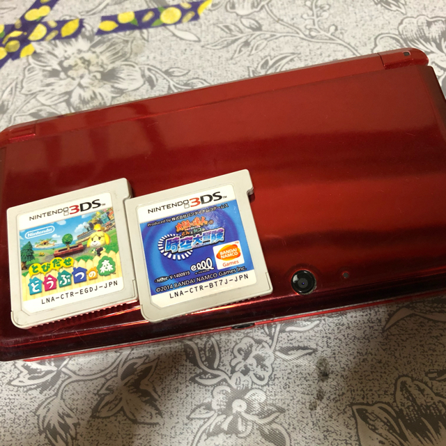 ニンテンドー3DS フレアレッド　　とびだせどうぶつの森　太鼓の達人時空大冒険 1