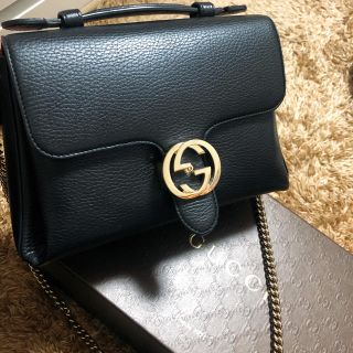 グッチ(Gucci)の【正規品】GUCCI ショルダーバッグ　ブラック(ショルダーバッグ)