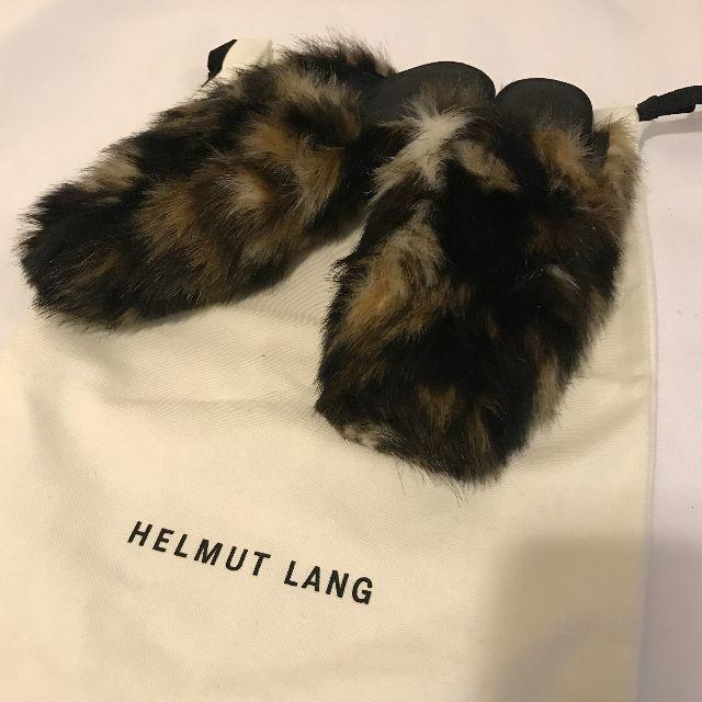 HELMUT LANG フェイクファースリッパサンダル３６.５