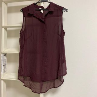 エイチアンドエム(H&M)のH&M ノースリーブブラウス(シャツ/ブラウス(半袖/袖なし))